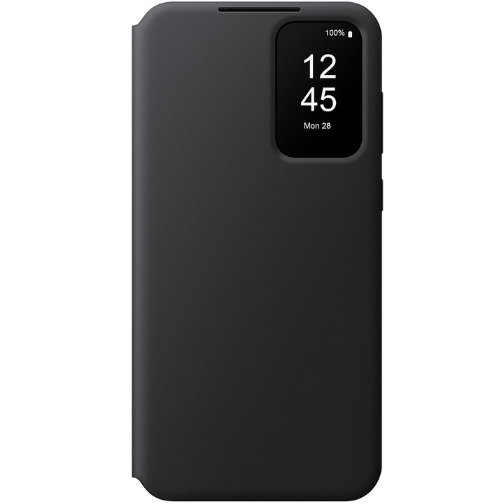 Husa de protectie Samsung Flip S-View Wallet Case pentru Galaxy A55 5G, Black
