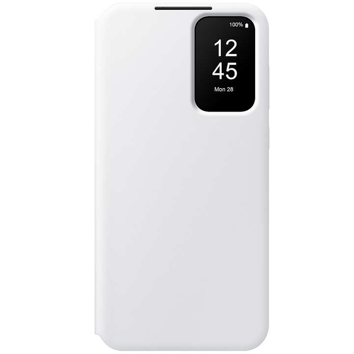 Husa de protectie Samsung Flip S-View Wallet Case pentru Galaxy A55 5G, White