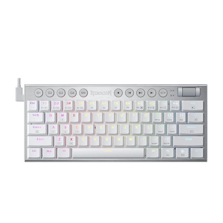 Tastatura pentru jocuri, Redragon, Alb