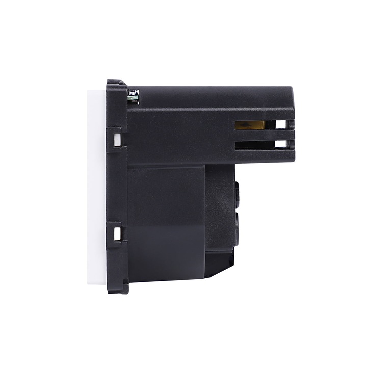 Контакт, Schuko Module 16A, 2 модула, USB A+C порт 3, 1 A, 20W Бързо зареждане с интелигентно разпознаване и защита от деца, Черен