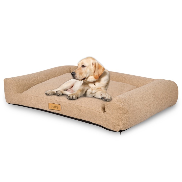 Pat pentru caini caini de talie medie - caini lavabil - Bej XL 100x65 cm