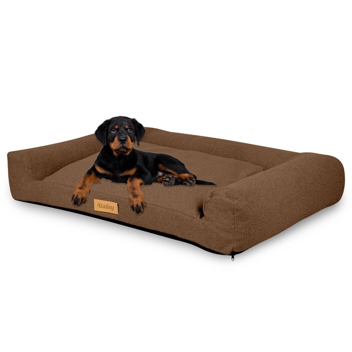Pat pentru caini de talie medie mici - lavabil - Ciocolata L 82x50 cm
