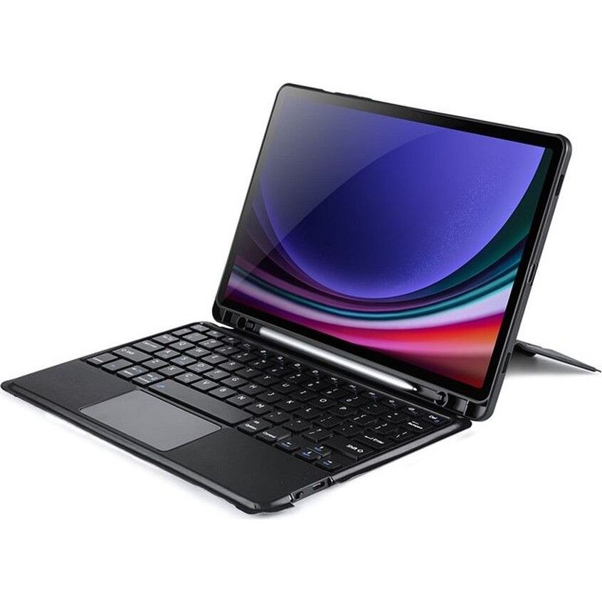 Husa cu tastatura Bluetooth Dux Ducis seria DK pentru Galaxy Tab S9, negru, stand, USB-C