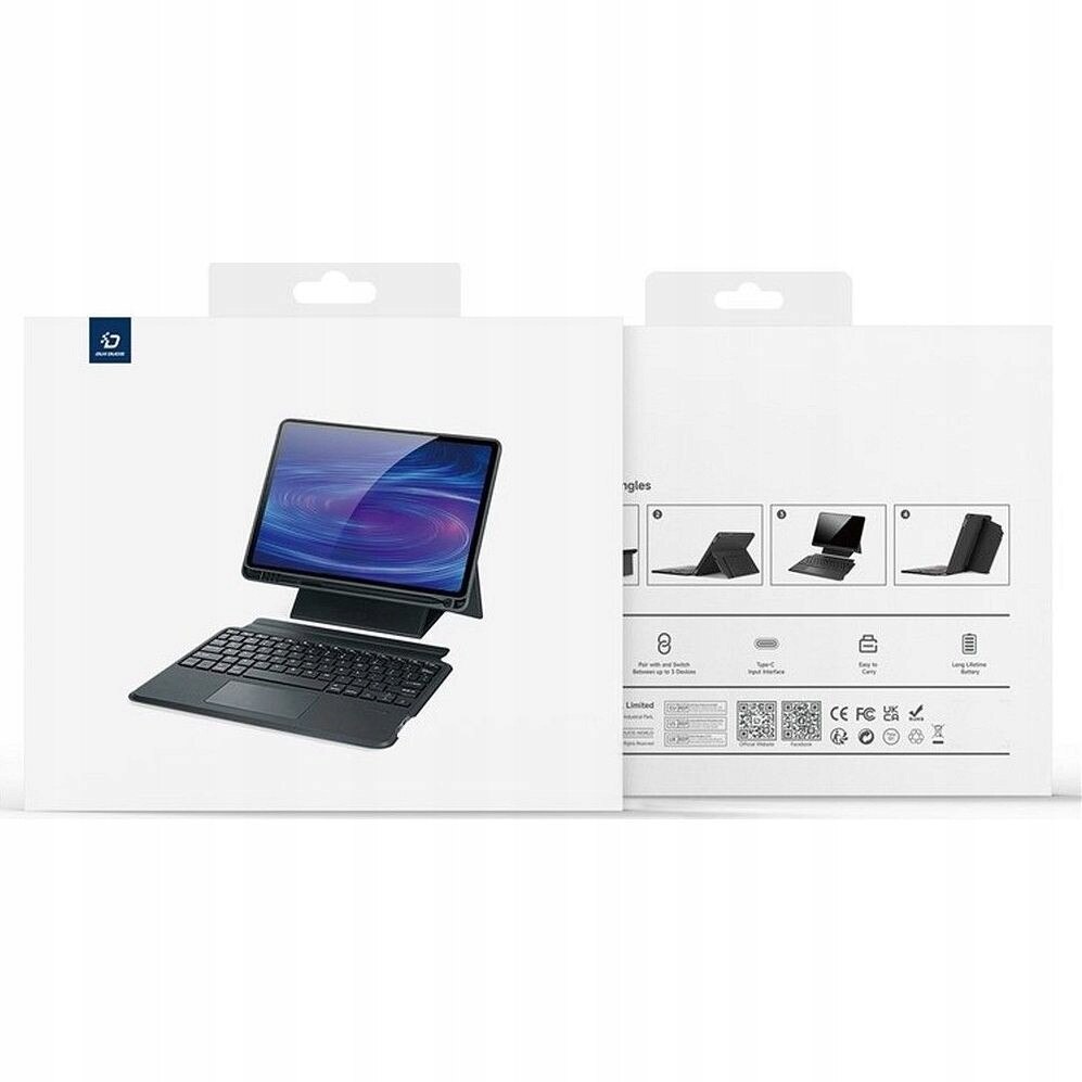 Husa cu tastatura Bluetooth Dux Ducis seria DK pentru Galaxy Tab S9, negru, stand, USB-C