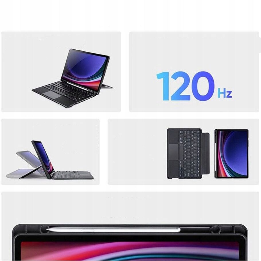 Husa cu tastatura Bluetooth Dux Ducis seria DK pentru Galaxy Tab S9, negru, stand, USB-C