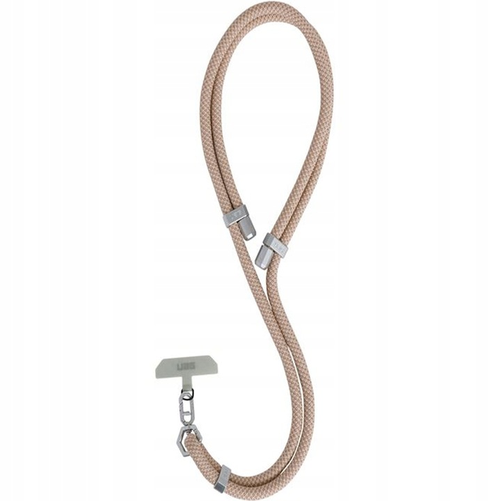Телефонен кабел, UAG, найлон, регулируем, бежово/сребристо, 160 см