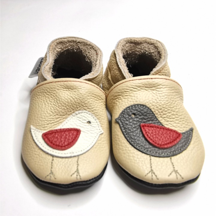 Természetes bőr csizma 12-18 hónapos gyerekeknek-Ebooba