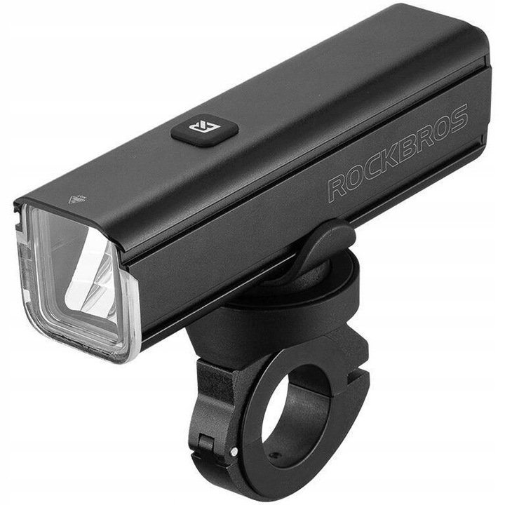 Rockbros 24610002001 kerékpárlámpa, LED, 4500 mAh, 1000 lm, USB-C töltés, zseblámpa funkció, IPX6, fekete