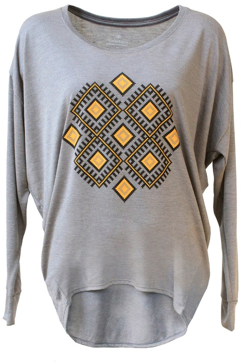 Bluza Iubesc Romaneste, culoare Gri, CIR119 3169