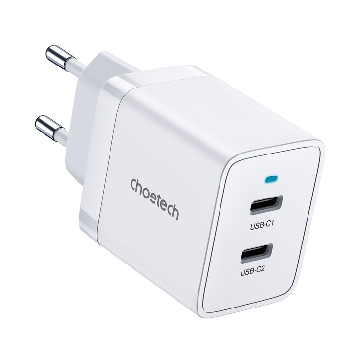 Incarcator retea Choetech Q5006, 2x USB-C, PD 40W, negru