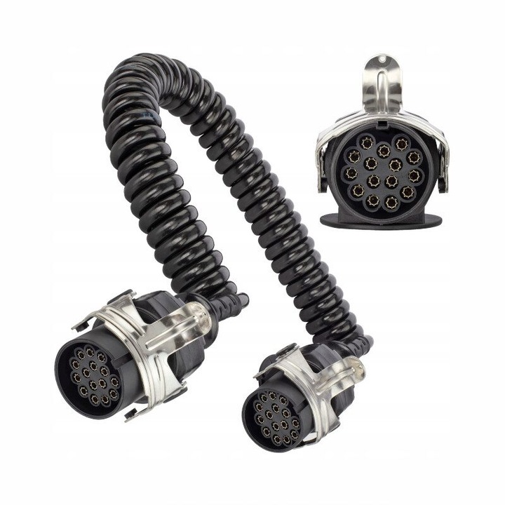 Cablu electric spiralat ADR, 24V, 15 pini, 3.8m, AKC1261 TruckLed