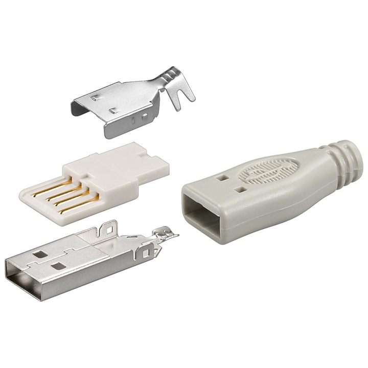 Mufa USB A pentru auto, Alb
