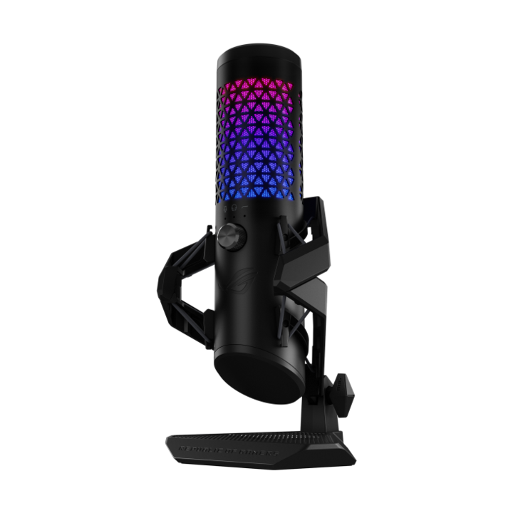 Microfon Gaming Profesional ASUS ROG ROG CARNYX C501, Cardioid 25 mm, Rata 192 kHz/24-biți, Filtru frecvențe joase, Pop-Filter Integrat, Iluminare RGB ASUS Aura Sync, Suport Metalic Anti-Soc, Negru