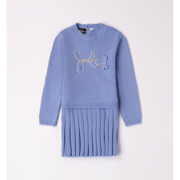 Kötött pulóver és szoknya szett, Sarabanda, 0.7329, Kék, 92-98 cm