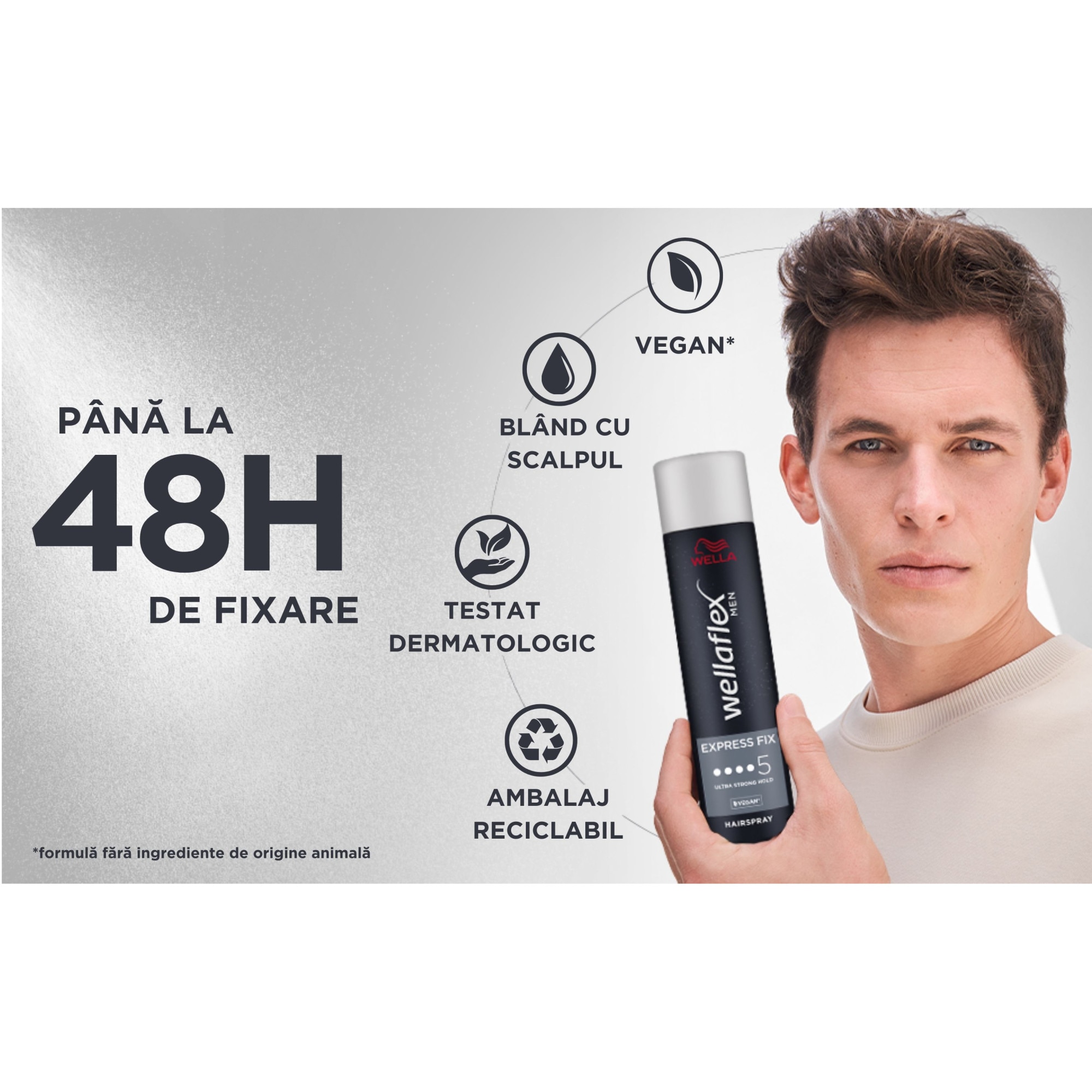 Fixativ pentru par Wellaflex Men Express Fix cu fixare ultra