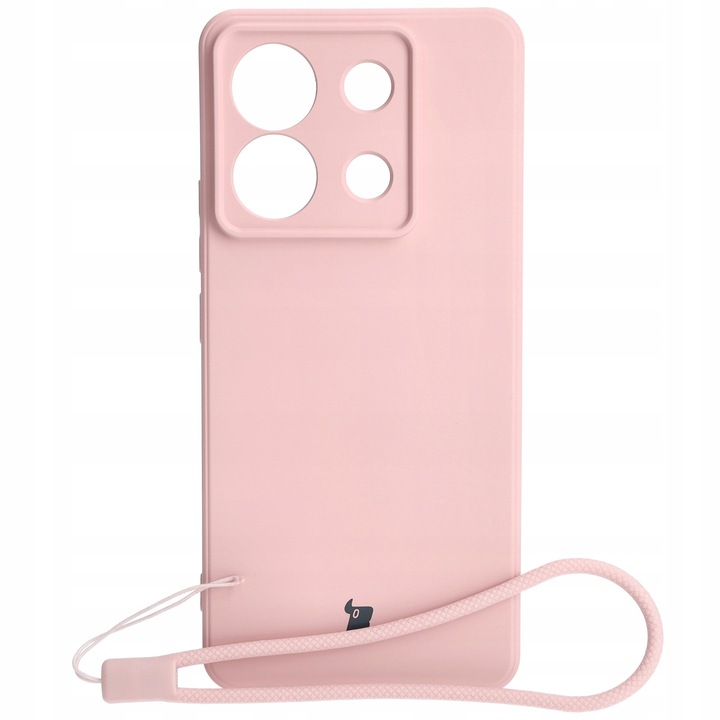 Калъф за телефон, Bizon, Silicon, Xiaomi Poco X6 / Redmi Note 13 Pro 5G, светло розов, 16.01x7.33cm