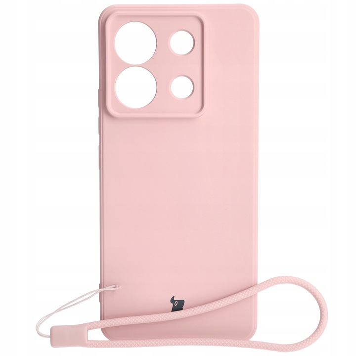 Tok, Bizon Case Silicone Sq kompatibilis Xiaomi POCO X6 5G / Redmi Note 13 Pro 5G, Világos Rózsaszín
