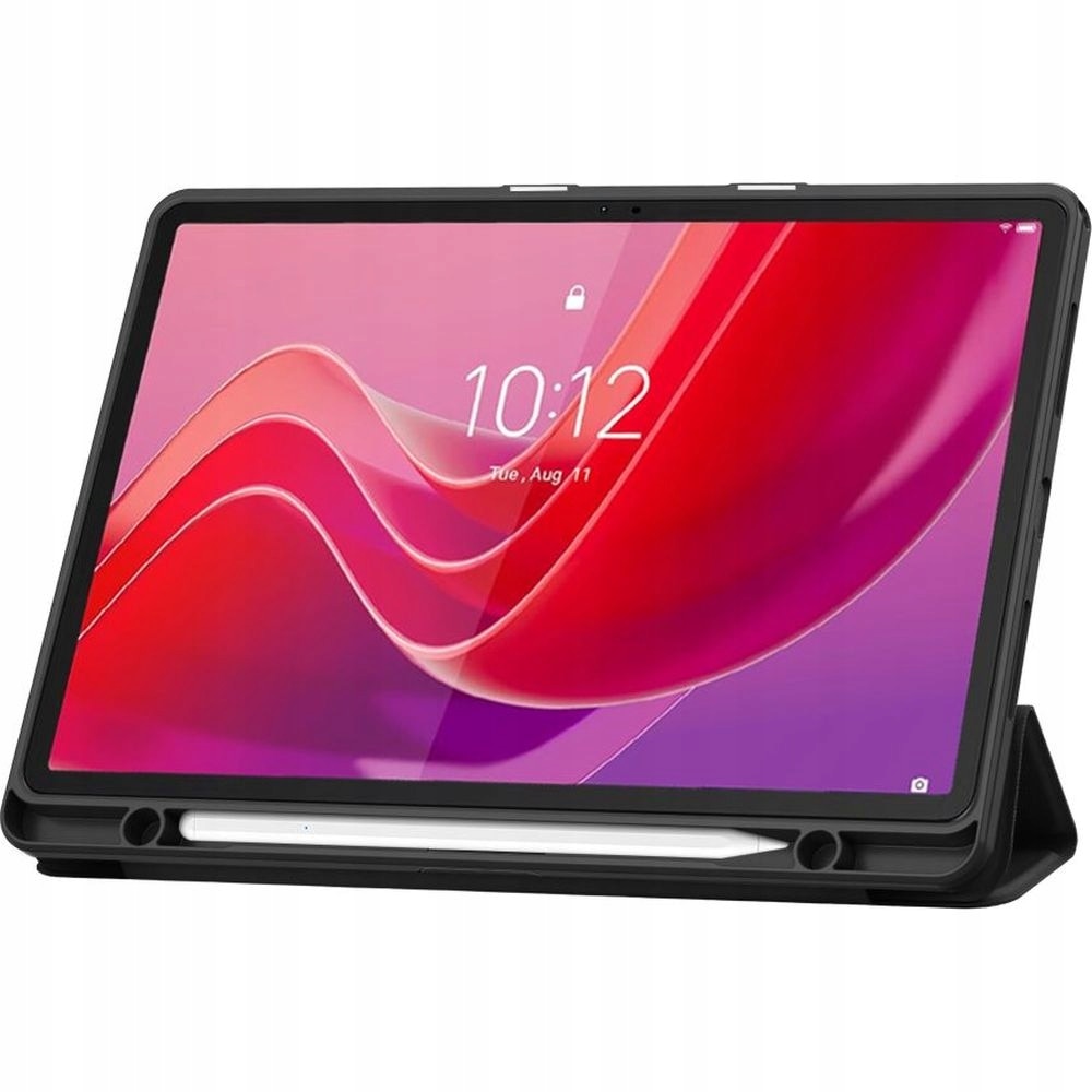 Husa tableta, Tech-Protect, Poliuretan/Piele ecologica, Compatibil cu Lenovo Tab M11, Negru