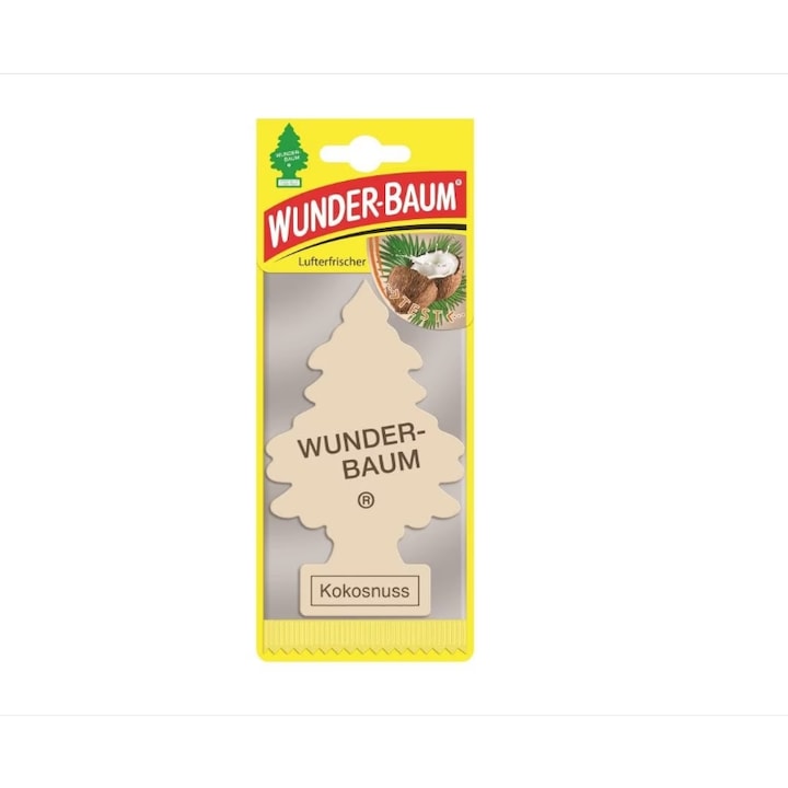 Wunder-Baum Освежител за въздух - Kokosnuss 5 пакета и микрофибърна кърпа 30x40 см