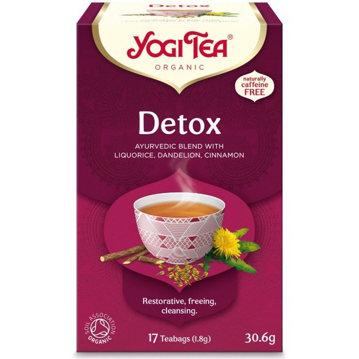 Детоксикиращ чай Yogi Tea, Органичен, 17 пакетчета х 1.8гр, 30.6гр