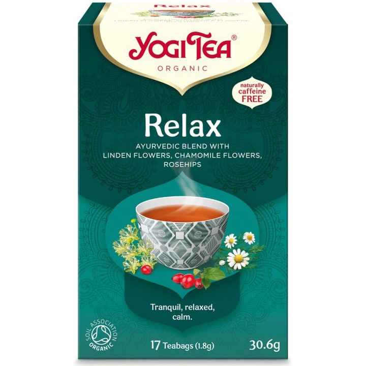 Nyugtató tea, Yogi Tea, Bio, 17 tasak, 30,6 g