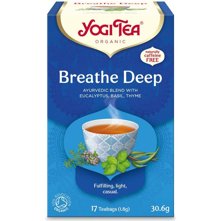Ceai bio Respiratie Profunda, 17 , Yogi Tea, x 1.8g, (30.6g