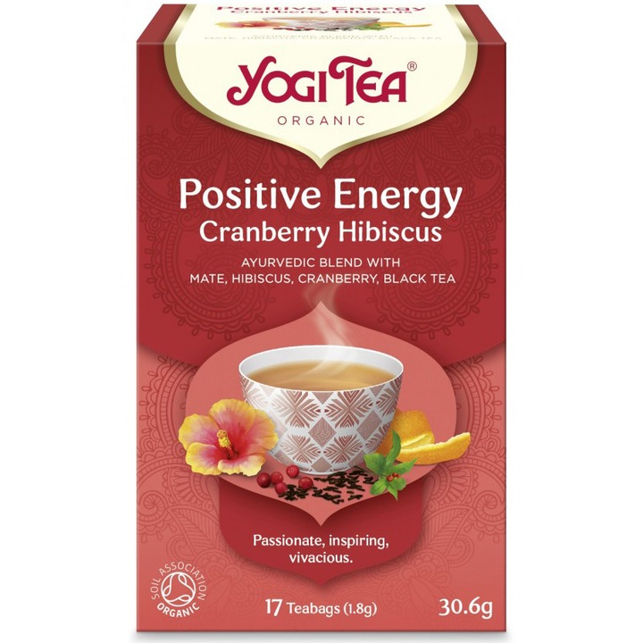 Био чай Yogi Tea с червена боровинка и хибискус 17, 30.6 гр