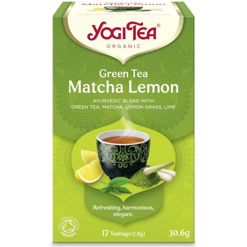Ceai bio Verde cu matcha si lamaie 17 , Yogi Tea, 30.6g