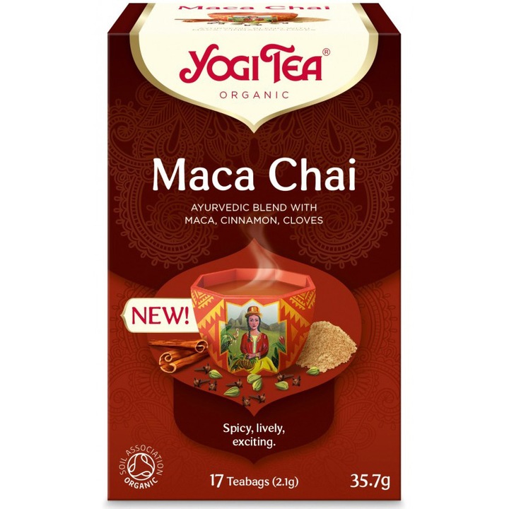 Био чай Yogi Tea, Maca Chai, 17x2,1гр, 35,7гр