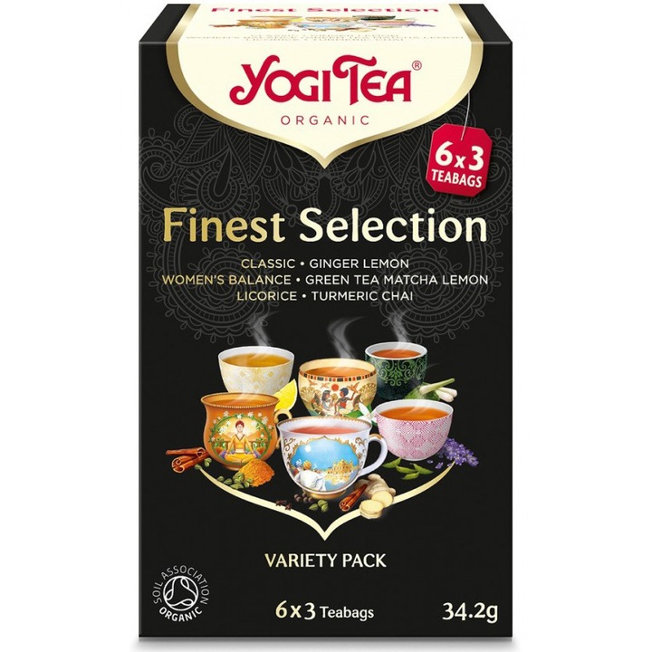 Selectie de ceaiuri bio Finest Selection, Yogi Tea, 34.2g