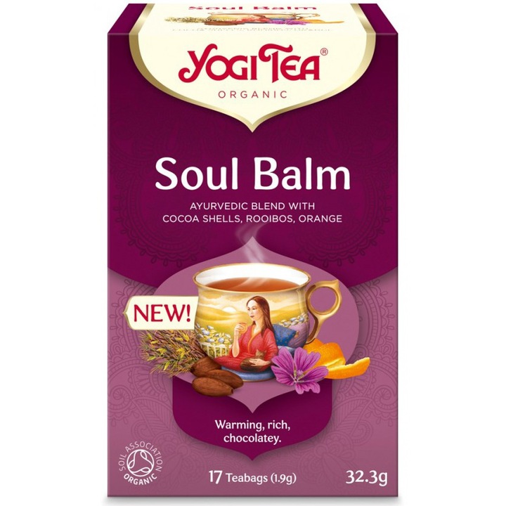 Ceai bio Soul Balm 17x 1.9g, Yogi Tea, 32.3g
