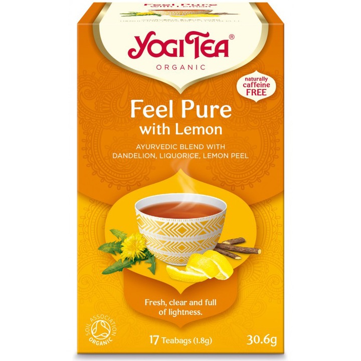 Чай Yogi Tea, Детокс, Био с лимон 17, 30.6 гр