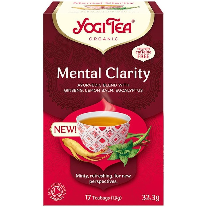 Ceai bio Mental Clarity 17, a 1,9g, Yogi Tea, 32,3g
