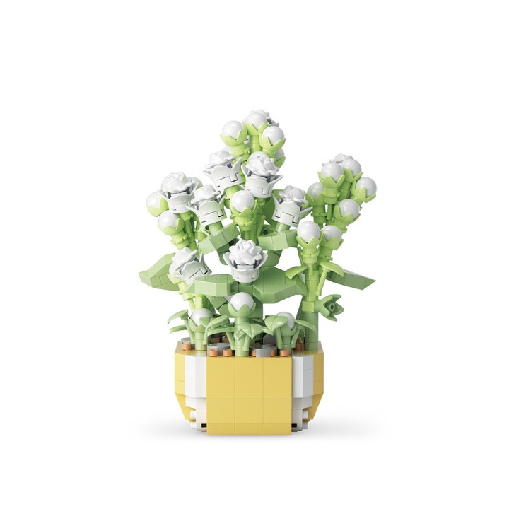 Blocuri de constructie, Model Planta suculenta, 473 piese, 14 ani+, Multicolor