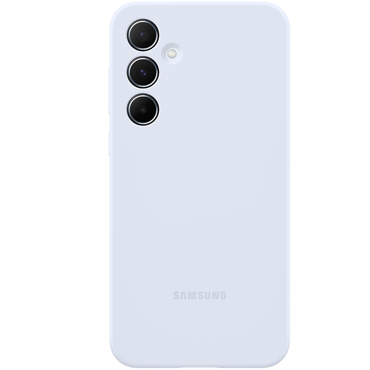 Husa de protectie Samsung Silicone Case pentru Galaxy A55 5G, Light Blue