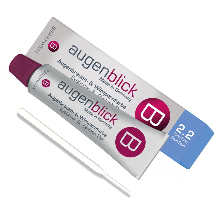 Pigment pentru gene/sprancene Berrywell, No. 2.2, Albastru intens, 15 ml