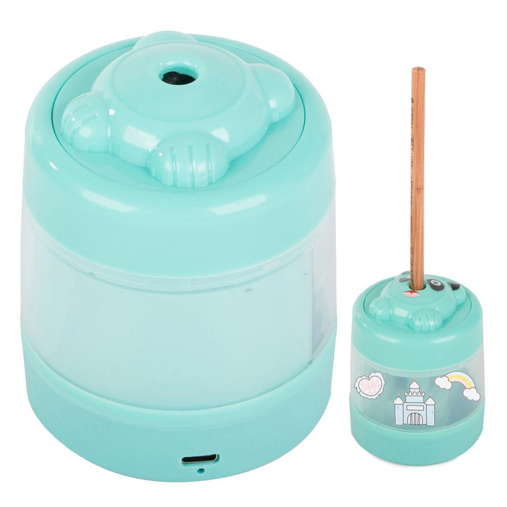 Elektromos ceruzahegyező EmonaMall, USB, Kék