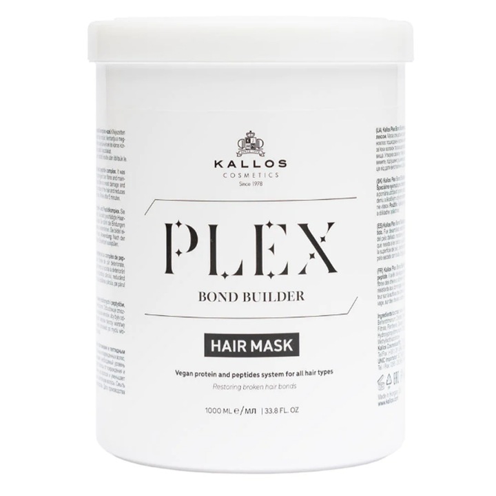 Masca de par, Kallos, Cu peptide, 1000 ml