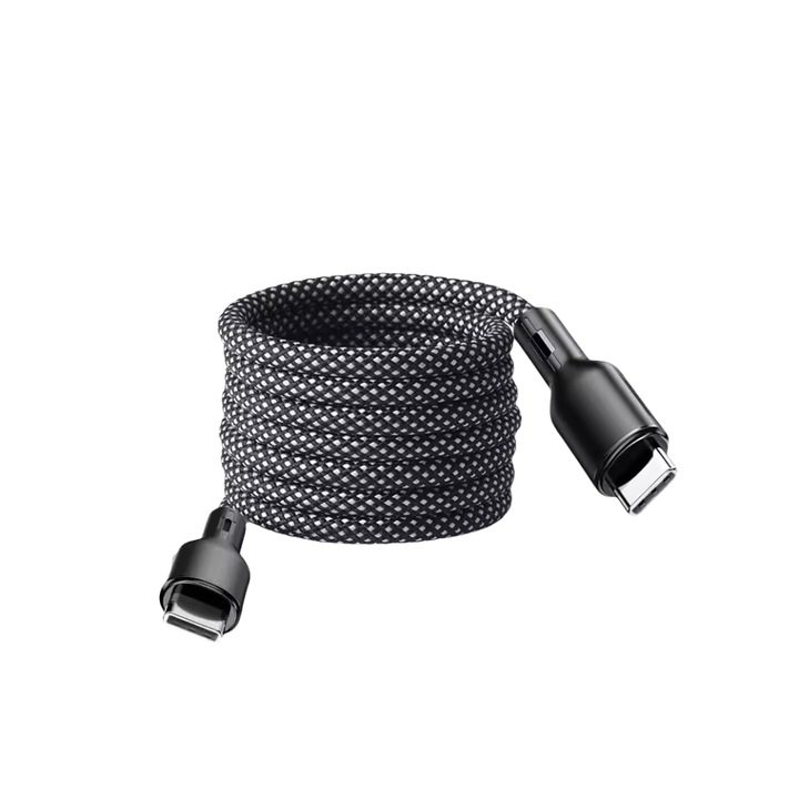 Кабел за данни, Basemo, USB-C/USB-C, 1 м, черен