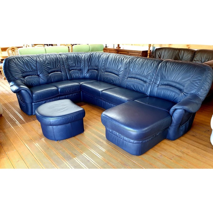 Piele Ecologica Sintetica pentru Reconditionare si Retapitare Canapea, Scaun, Fotoliu, Interior Auto, Material Premium Autoadeziv, Dimensiune 138 x 50 cm, Albastru Royal, GARAMI SHOP