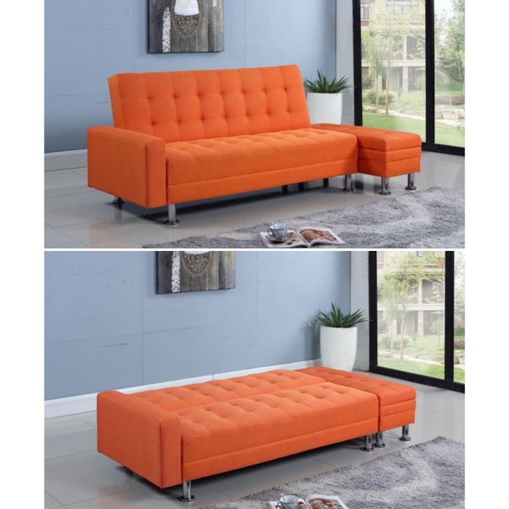 Piele Ecologica Sintetica pentru Reconditionare si Retapitare Canapea, Scaun, Fotoliu, Interior Auto, Material Premium Autoadeziv, Dimensiune 138 x 50 cm, Portocaliu, GARAMI SHOP