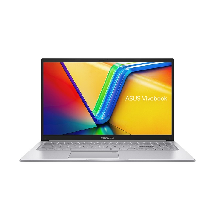 Лаптоп Asus Vivobook 15 X1504ZA-NJ1068, Windows 11 Pro, X1504ZA-NJ1068, Windows 11 Pro, 15.6", Intel Core i3-1215U (6-ядрен), Intel Iris Xe Graphics, 16GB (8GB onboard + 8GB) DDR4, Сребрист