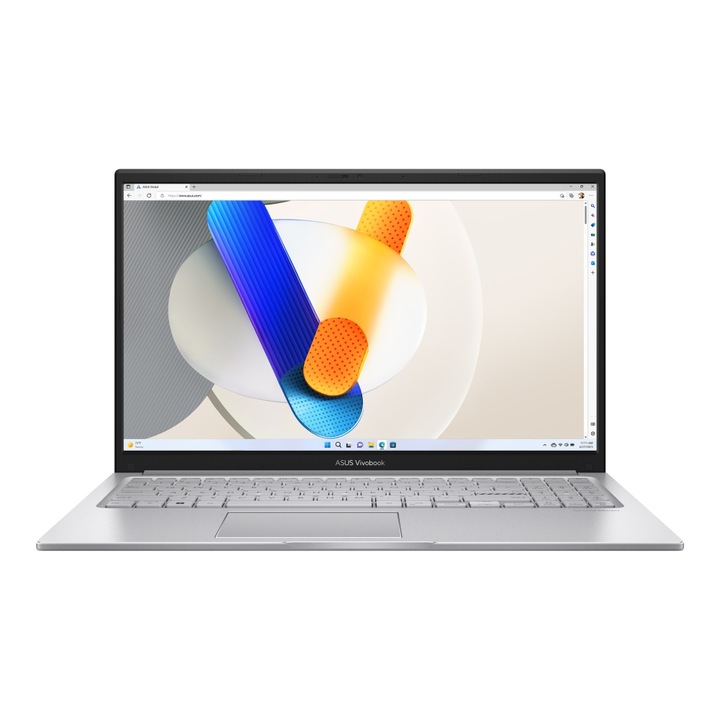 Лаптоп Asus Vivobook 15 X1504ZA-NJ865, X1504ZA-NJ865.2TBSSD, Windows 11 Pro, 15.6", Intel Core i3-1215U (6-ядрен), Intel Iris Xe Graphics, 8GB onboard DDR4, Сребрист