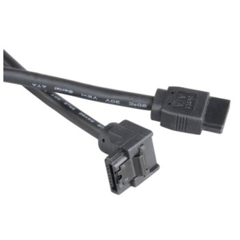 Cablu Akasa SATA, 100 cm, Negru, AK-CBSA01-10BK Cablu Akasa SATA, 100 cm, Negru, AK-CBSA01-10BK