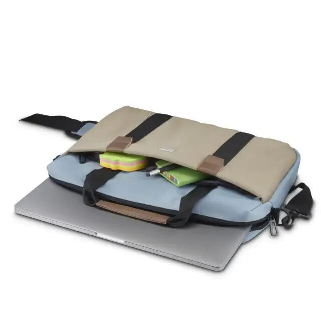 Geanta laptop, Hama, 40 - 41 cm, 15.6 - 16.2", Bej/Albastru deschis