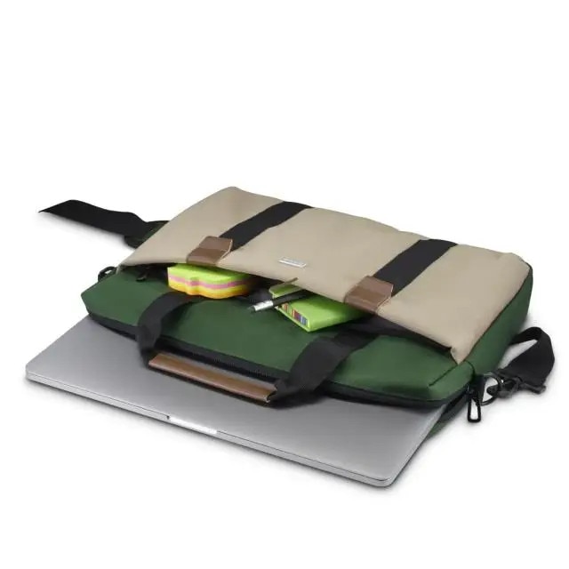 Geanta laptop, Hama, 40 - 41 cm, 15.6 - 16.2", Verde/Bej