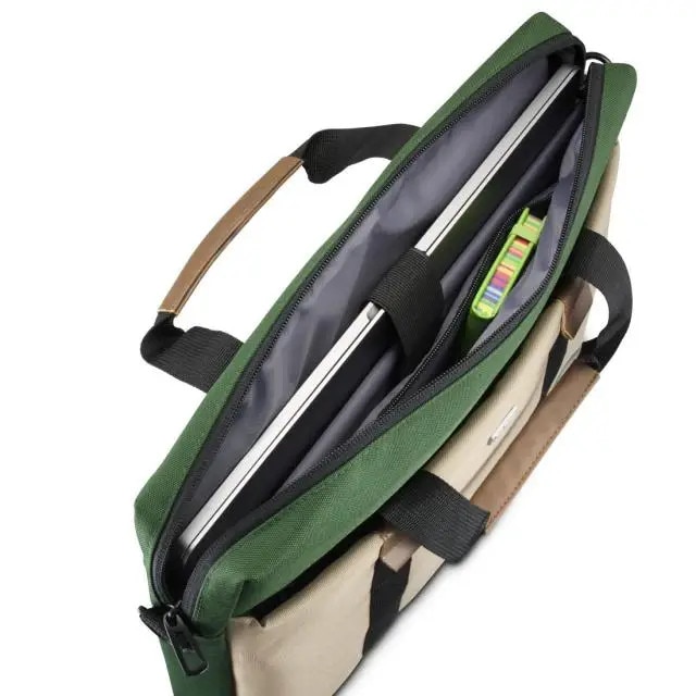 Geanta laptop, Hama, 40 - 41 cm, 15.6 - 16.2", Verde/Bej