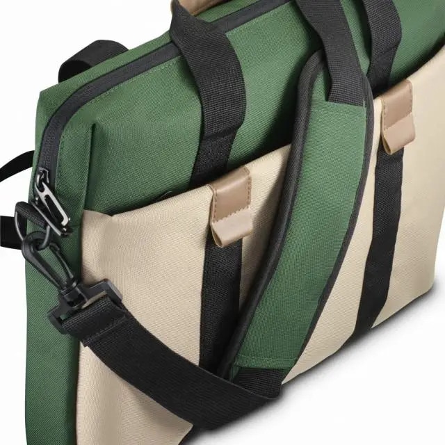 Geanta laptop, Hama, 40 - 41 cm, 15.6 - 16.2", Verde/Bej