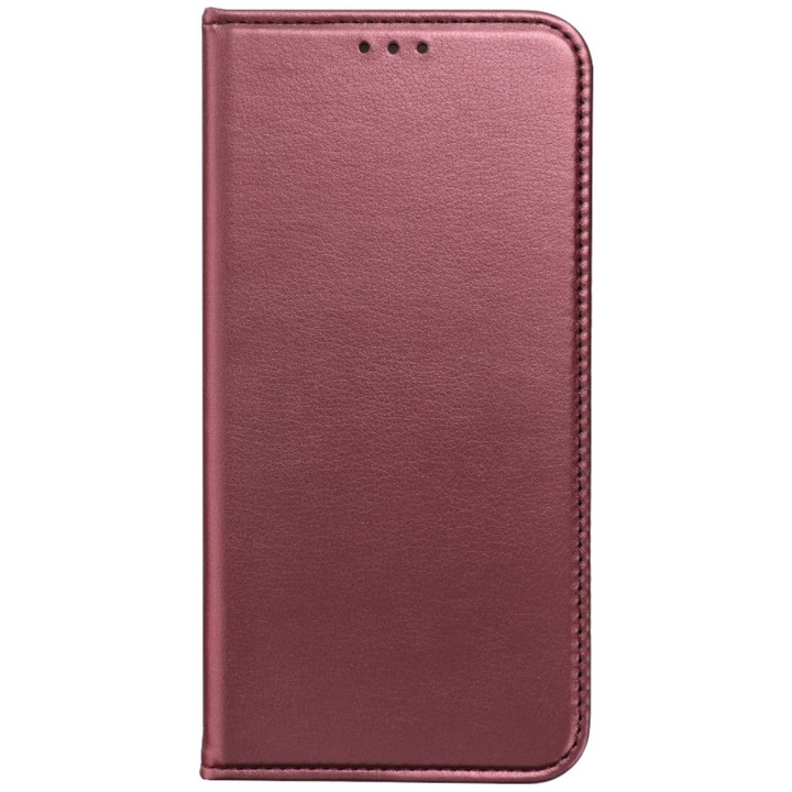 Samsung Galaxy A15 4G / A15 5G kompatibilis könyvtok, bankkártyatartós, mágneszáras, bordó, Smart Magneto