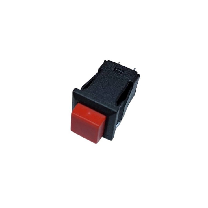 Buton, fara retinere, DAR, rosu, 13x11mm